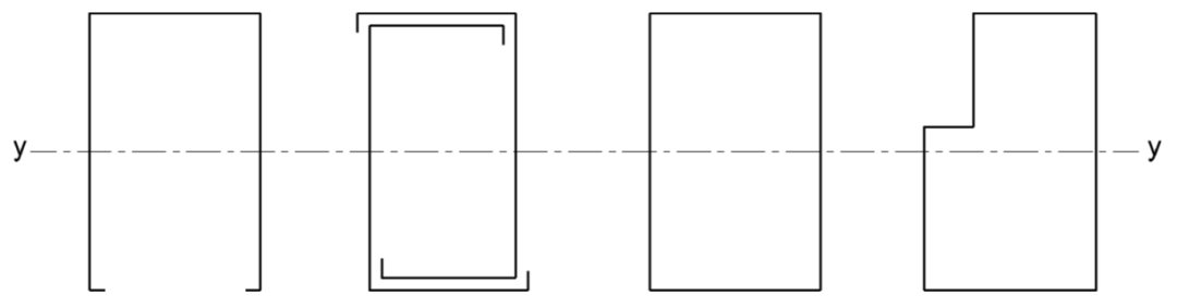 側(cè)向扭轉(zhuǎn)屈曲不起控制作用的橫梁截面示例