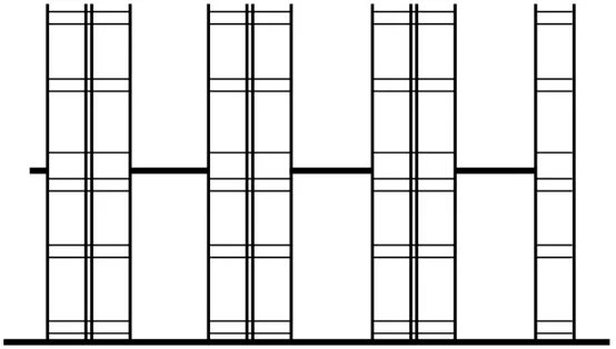 立柱組間懸空的通道